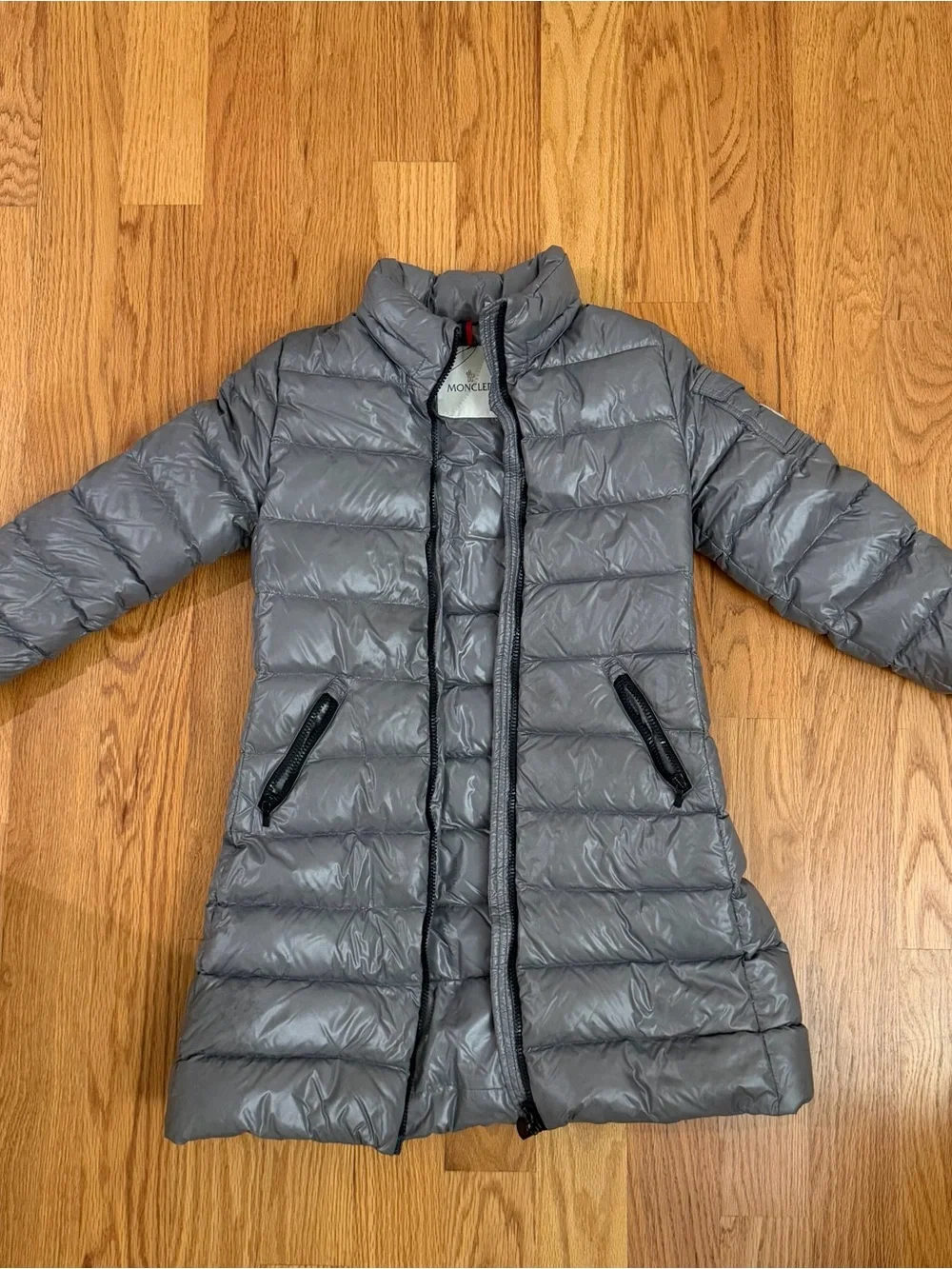 Moncler Steel Gray Quilted Kids Jacket